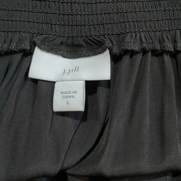 J‎ Jill Skirt Long Elastic Waist Asymmetrical Button Front Womens Large - Picture 3 of 7